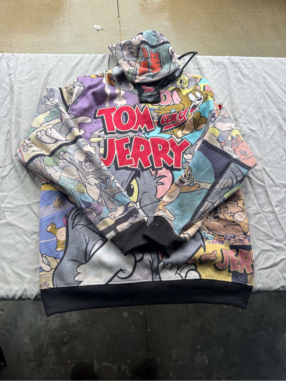Members Only Tom and Jerry Multicolor Graphic Crewneck